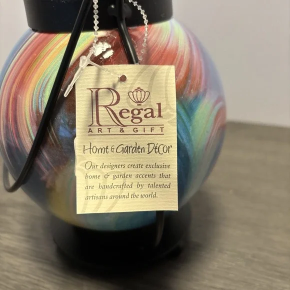 REGAL LED Lantern Battery Glass MultiColor Hanging/Tabletop YARD GARDEN DECOR - Picture 5 of 12